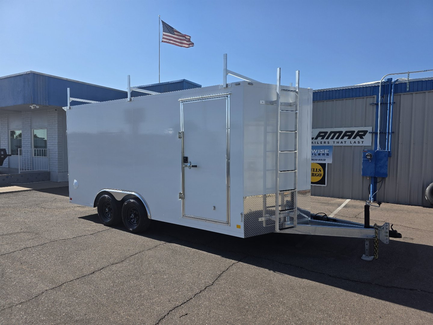 New 2025 CellTech 8.5x16 Enclosed Trailer- 10K GVWR- Work Bench/Ladder Racks/Ladder./Extended Tongue