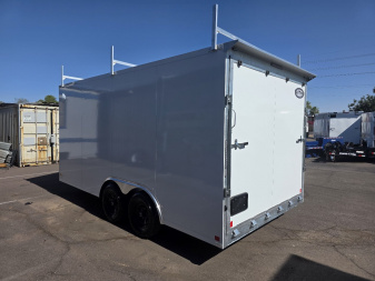 New 2025 CellTech 8.5x16 Enclosed Trailer- 10K GVWR- Work Bench/Ladder Racks/Ladder./Extended Tongue