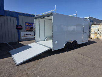 New 2025 CellTech 8.5x16 Enclosed Trailer- 10K GVWR- Work Bench/Ladder Racks/Ladder./Extended Tongue
