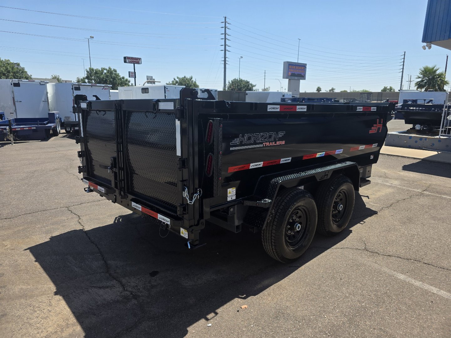 New 2025 Horizon Telescopic Dump Trailers HZ7- 7x12X3 Dump - 15k GVWR -