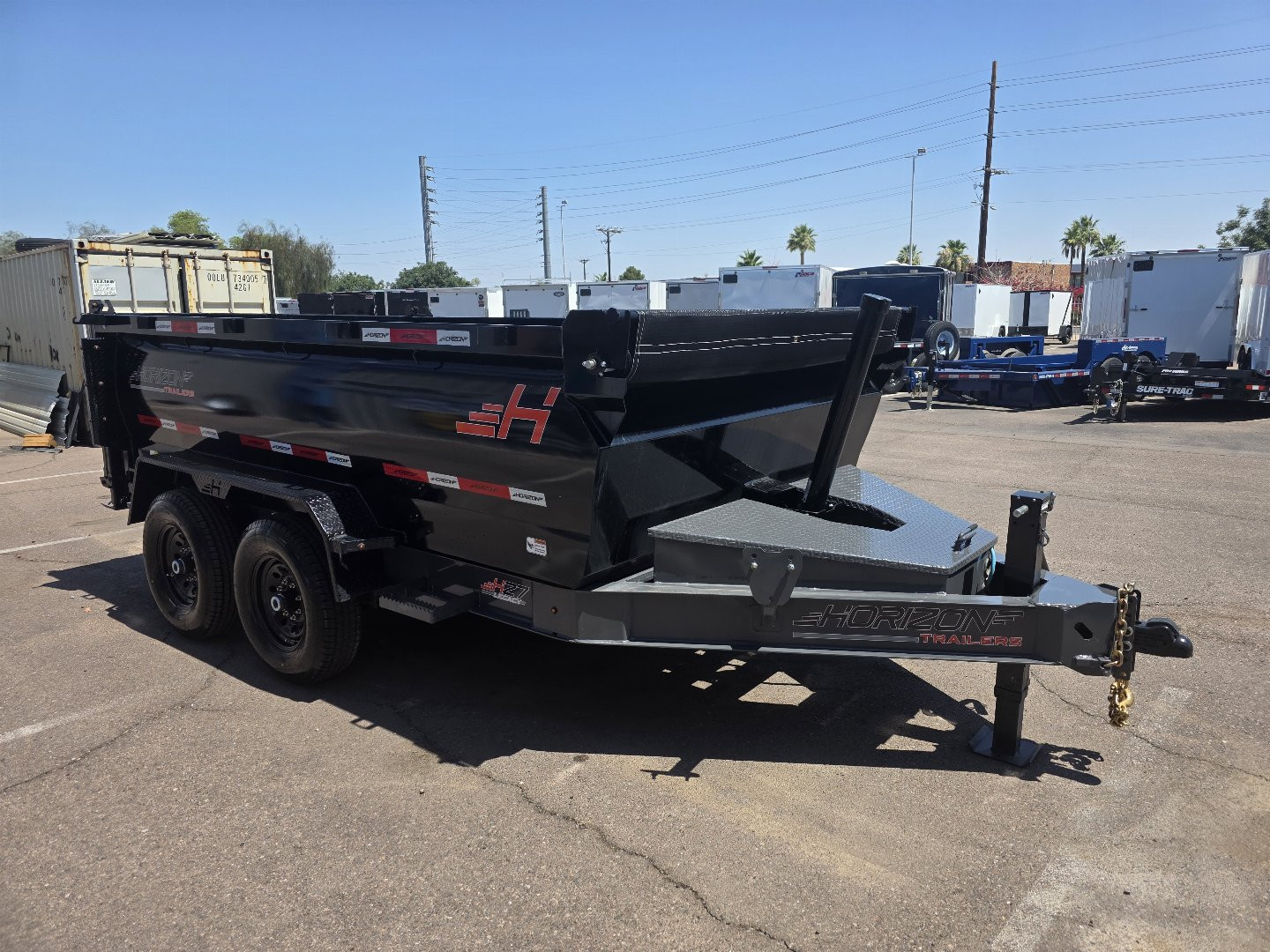 New 2025 Horizon Telescopic Dump Trailers HZ7- 7x12X3 Dump - 15k GVWR -
