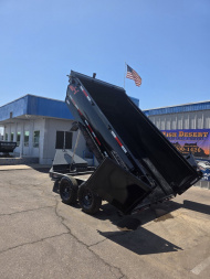 New 2025 Horizon Telescopic Dump Trailers HZ7- 7x12X3 Dump - 15k GVWR -