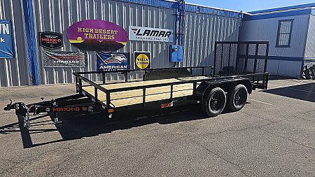 New 2026 Maxx-D Trailers U3X 7x16 - 7000 GVWR- Rear Ramp, Double Braking Axles, Adjustable Coupler