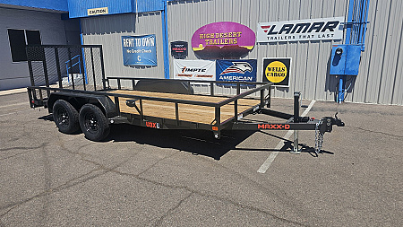 New 2026 Maxx-D Trailers U3X 7x16 - 7000 GVWR- Rear Ramp, Double Braking Axles, Adjustable Coupler