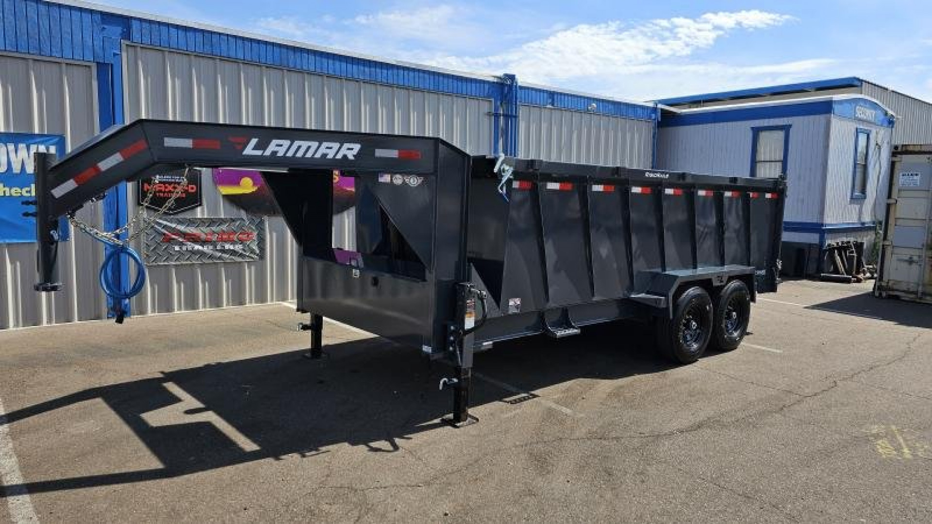 New 2025 Lamar Trailers DT-7x16- Gooseneck Telescopic dump- 4' sides- 14k GVWR- 14ply Tires