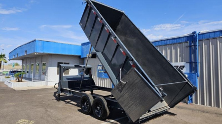 New 2025 Lamar Trailers DT-7x16- Gooseneck Telescopic dump- 4' sides- 14k GVWR- 14ply Tires