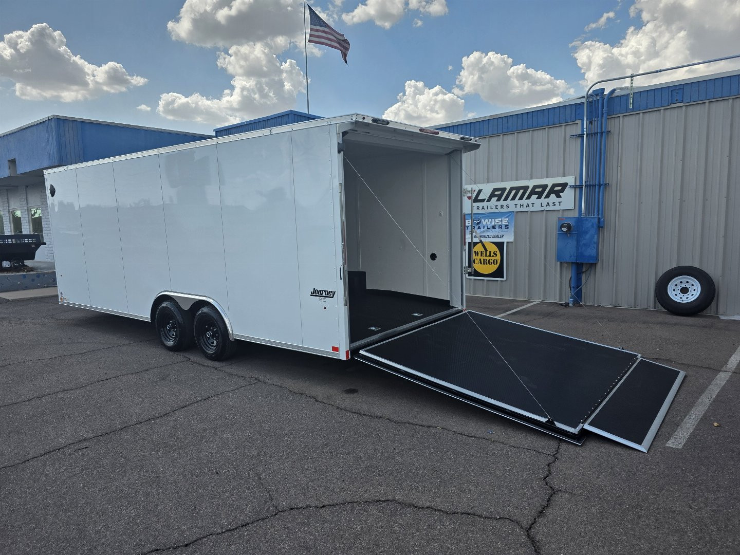 New 2025 Pace American Journey - 8.5x22' Enclosed Cargo- 7' Interior- Rear Ramp - DELUXE!! FINISHED INTERIOR AND DELUXE LIGHTING PACKAGE