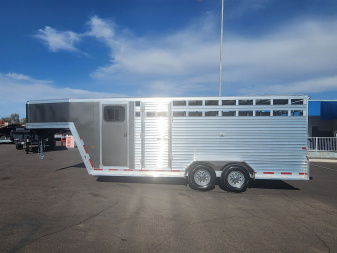New 2025 Frontier Trailers Stock / Stock Combo Trailer-7x20- 2 stall- 14K GVWR