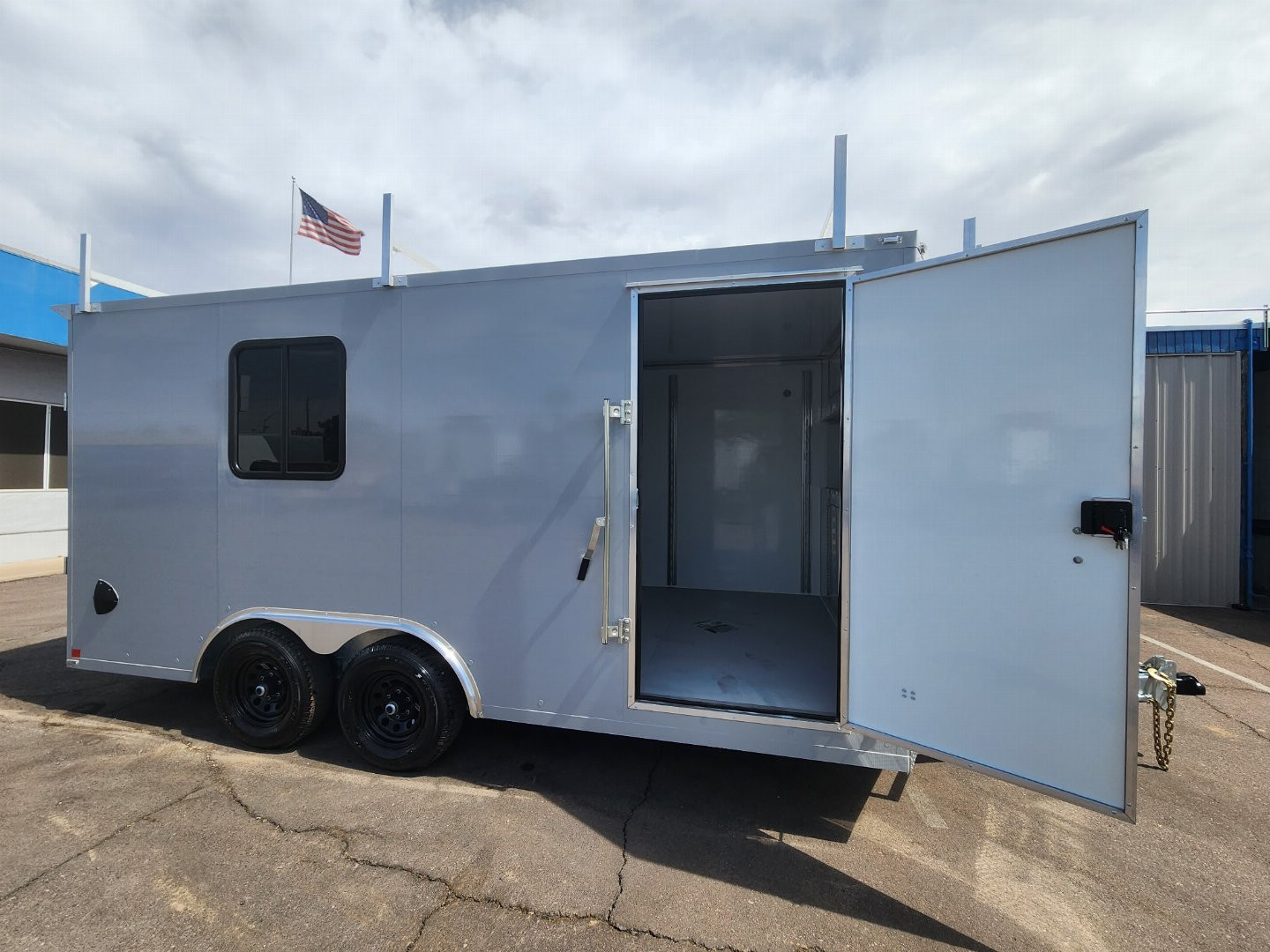 New 2025 CellTech 8.5x16 Enclosed Trailer- 10K GVWR- CABINETS/Ladder Racks/Ladder./Window/Extended Tongue