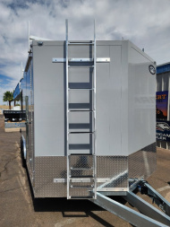 New 2025 CellTech 8.5x16 Enclosed Trailer- 10K GVWR- CABINETS/Ladder Racks/Ladder./Window/Extended Tongue