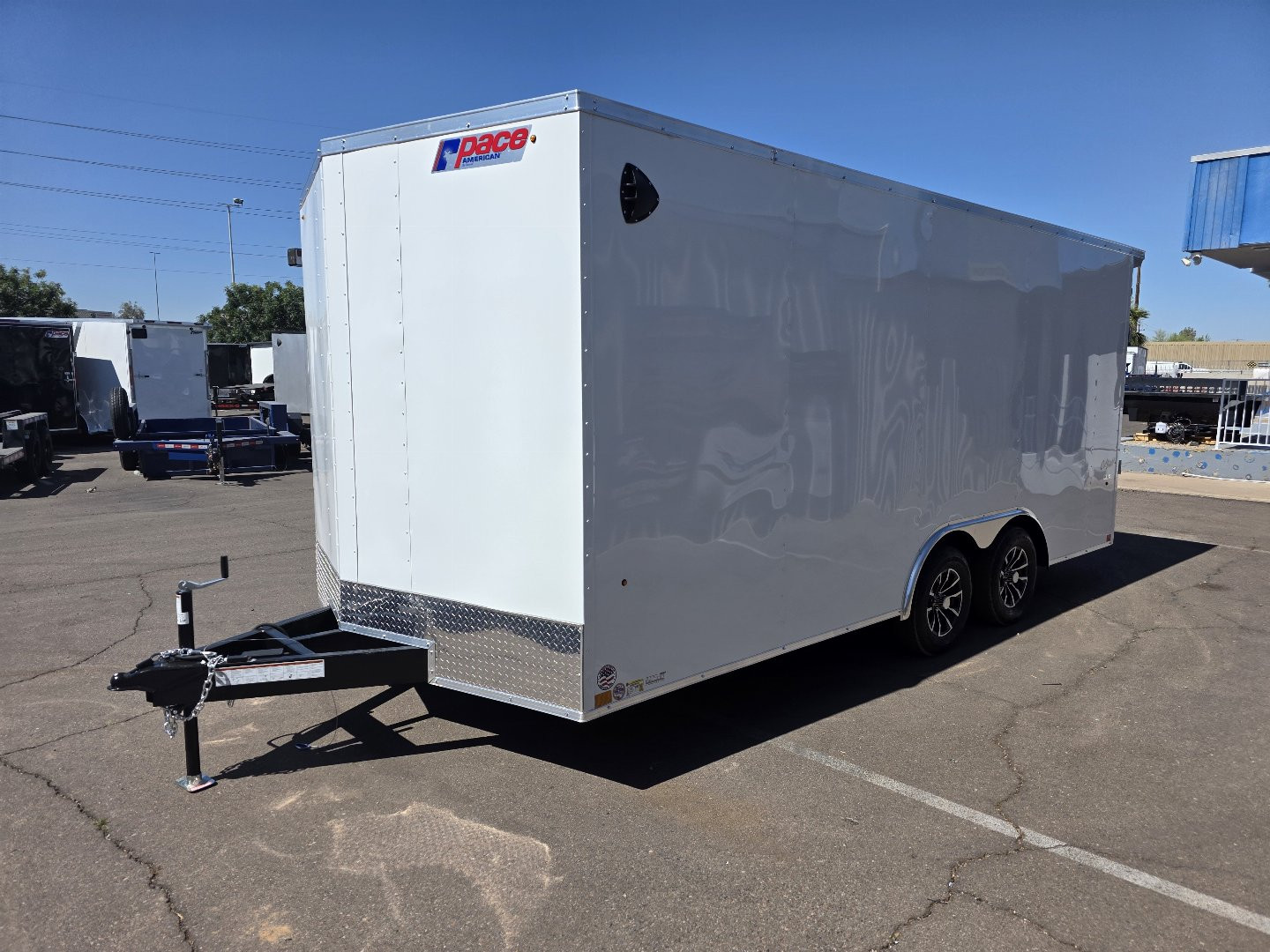 New 2025 Pace American - 8.5x18 Enclosed Cargo Trailer-Rear Ramp-Alum Wheels-Extended Tongue