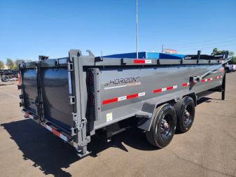 New 2025 Horizon Dump Trailers HZX- 7x20' Dump - 22.4k GVWR 36" sides