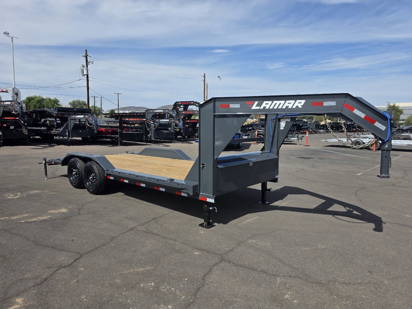 New 2025 Lamar 102'x20' H6 Equipment hauler for sale--14,000# GVWR- 6" channel Frame-Toolbox-Slide ramps- ***cash discounts***