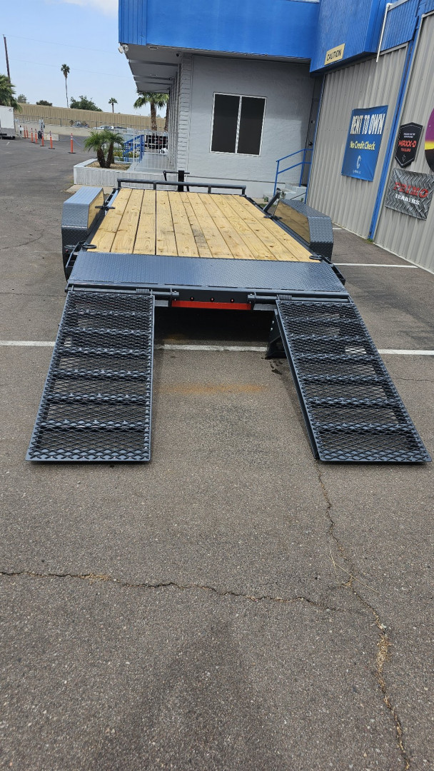 New 2025 Lamar 7'x18' H6 Equipment hauler for sale-Free Spare -14,000# GVWR- Wood deck- 6" channel Frame--Stand up ramps- ***cash discounts***