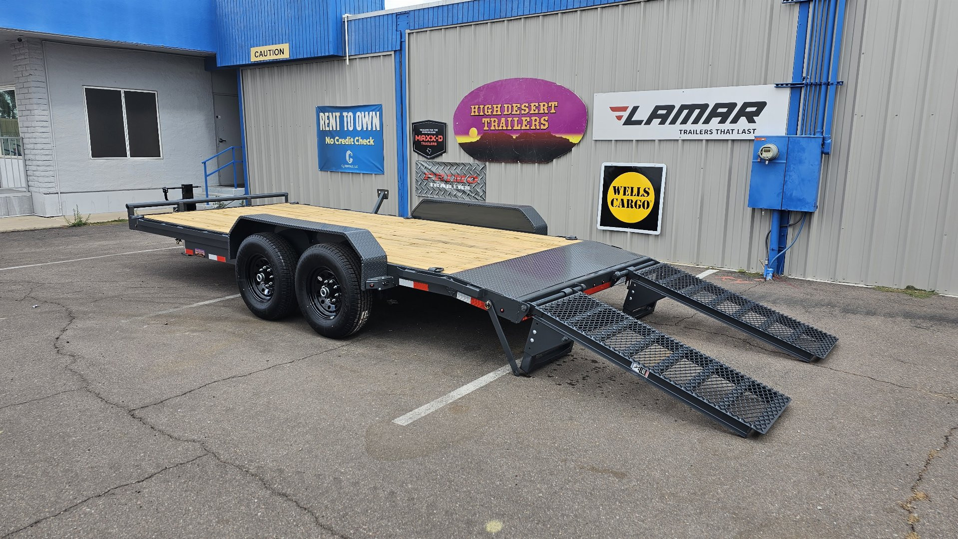 New 2025 Lamar 7'x18' H6 Equipment hauler for sale-Free Spare -14,000# GVWR- Wood deck- 6" channel Frame--Stand up ramps- ***cash discounts***