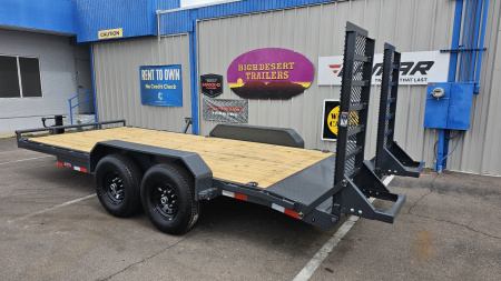 New 2025 Lamar 7'x18' H6 Equipment hauler for sale-Free Spare -14,000# GVWR- Wood deck- 6" channel Frame--Stand up ramps- ***cash discounts***