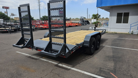 New 2025 Lamar 7'x18' H6 Equipment hauler for sale-Free Spare -14,000# GVWR- Wood deck- 6" channel Frame--Stand up ramps- ***cash discounts***