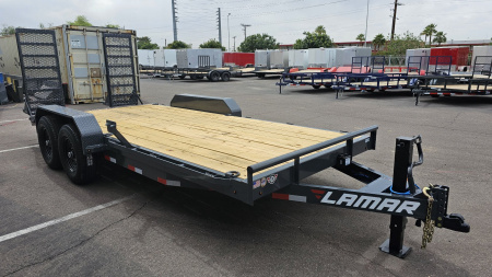 New 2025 Lamar 7'x18' H6 Equipment hauler for sale-Free Spare -14,000# GVWR- Wood deck- 6" channel Frame--Stand up ramps- ***cash discounts***
