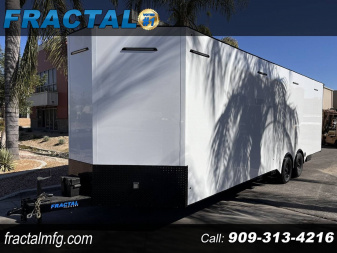 New 2026 FRACTAL 28' ENCLOSED RACE TRAILER