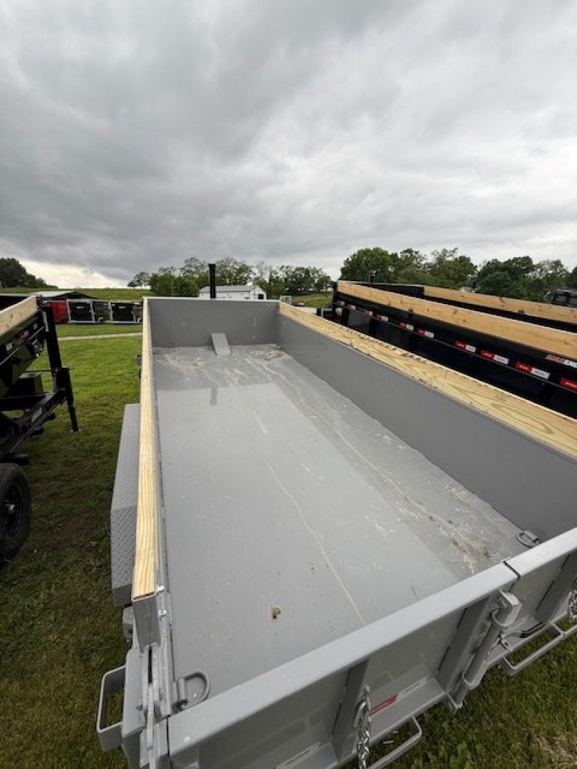 New 83"X16' LIBERTY 16K TELESCOPIC GOOSENECK Dump Trailer w/Tarp & Ramps