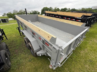 New 83"X16' LIBERTY 16K TELESCOPIC GOOSENECK Dump Trailer w/Tarp & Ramps