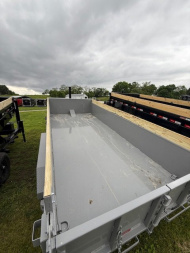 New 83"X16' LIBERTY 16K TELESCOPIC GOOSENECK Dump Trailer w/Tarp & Ramps