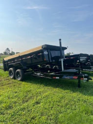 New 83 X14' LIBERTY TELESCOPIC Dump Trailer w/ Tarp & Ramps