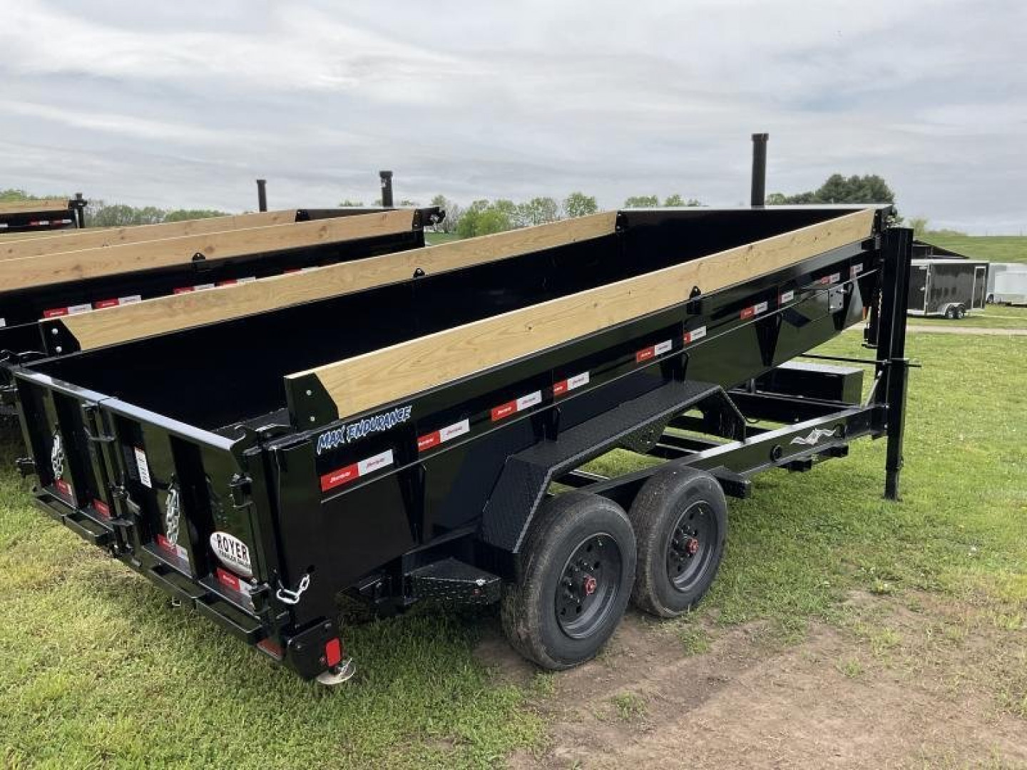 New 83"X16' LIBERTY 16K TELESCOPIC GOOSENECK Dump Trailer w/Tarp & Ramps