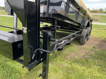 New 83"X16' LIBERTY 16K TELESCOPIC GOOSENECK Dump Trailer w/Tarp & Ramps