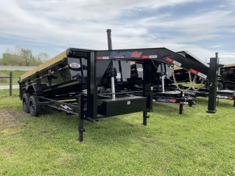 New 83 X16' LIBERTY 16K TELESCOPIC GOOSENECK Dump Trailer w/Tarp & Ramps