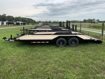 New 10K 102X20 LIBERTY BUGGY HAULER WITH 5' SLIDE IN RAMPS AND 2' DOVETAIL