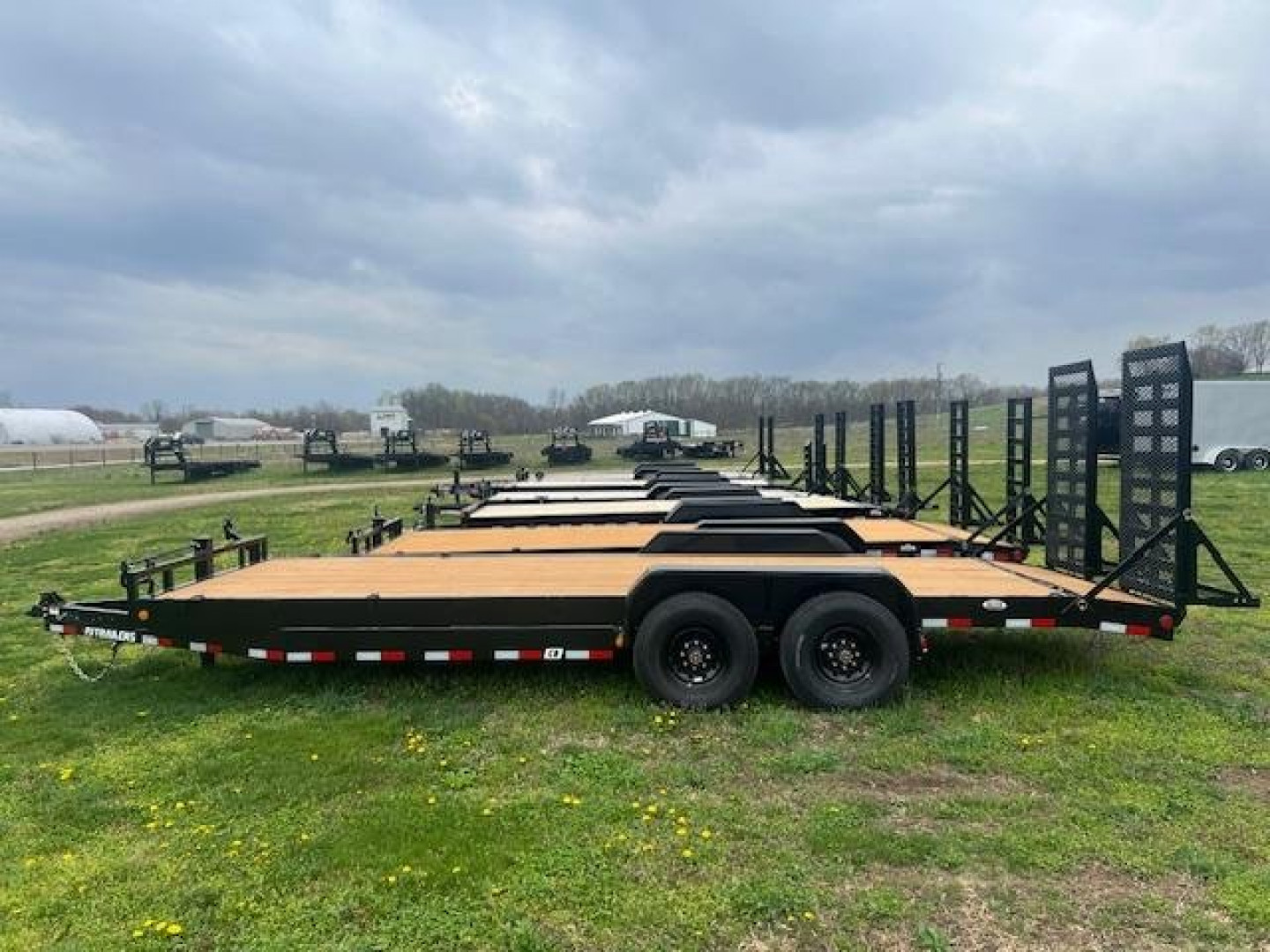 New PJ  EQUIPMENT HAULER (C8) 16K 22'X8" W/ HD FOLD UP RAMPS