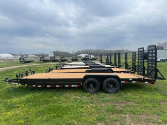 New PJ  EQUIPMENT HAULER (C8) 16K 22'X8" W/ HD FOLD UP RAMPS
