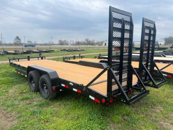 New PJ  EQUIPMENT HAULER (C8) 16K 22'X8" W/ HD FOLD UP RAMPS