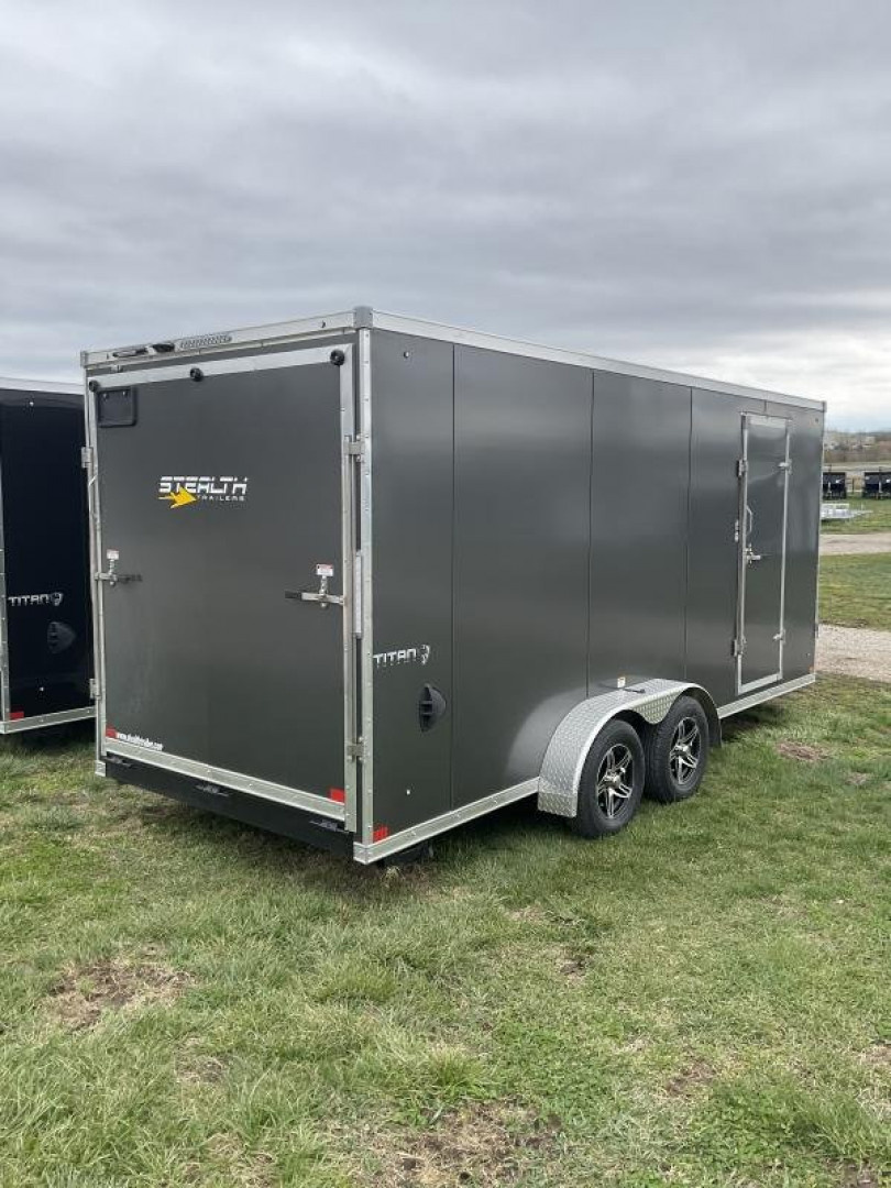 New 2025 Stealth Trailers Titan 7X18x84" tall w/Polycore skin, Translucent Roof & Alum. Rims Cargo / Enclosed Trailer