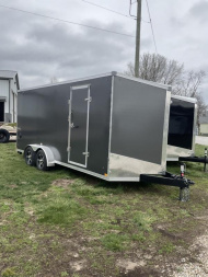 New Titan 7X18x84  tall w/Polycore skin, Translucent Roof & Alum. Rims Cargo / Enclosed Trailer