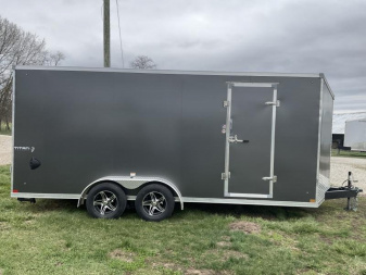New 2025 Stealth Trailers Titan 7X18x84" tall w/Polycore skin, Translucent Roof & Alum. Rims Cargo / Enclosed Trailer