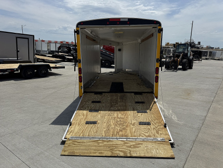 Used 2003 United 7x19 Drive Out Front Enclosed Rear Ramp Snowmobile Cargo Trailer