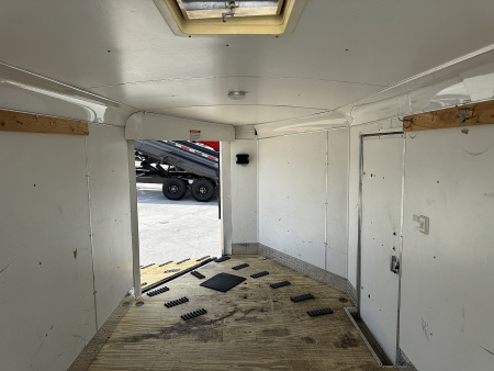 Used 2003 United 7x19 Drive Out Front Enclosed Rear Ramp Snowmobile Cargo Trailer