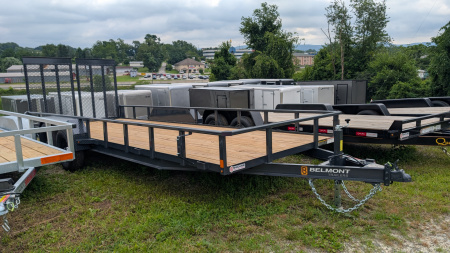 New 2025 Belmont 7x20 HD Tube Top Utility Trailer w/ Split Gate (10K GVW)