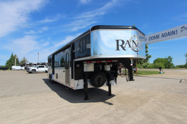 Used 2016 Bison Trailers 3HR 13' LQ Horse Trailer