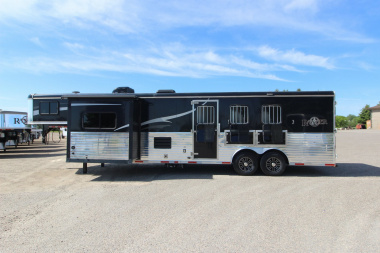 Used 2016 Bison Trailers 3HR 13' LQ Horse Trailer