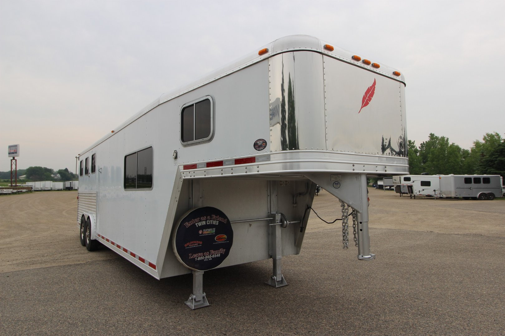 Used 2005 Featherlite Trailers 3HR Weekender Horse Trailer