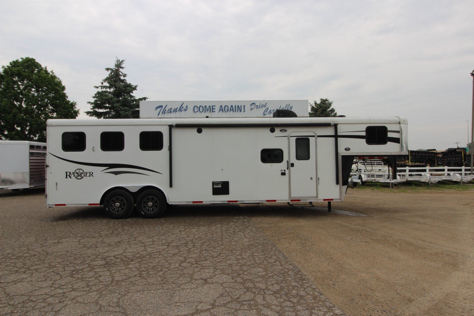 Used 2016 Bison Trailers 3HR 12' LQ Horse Trailer