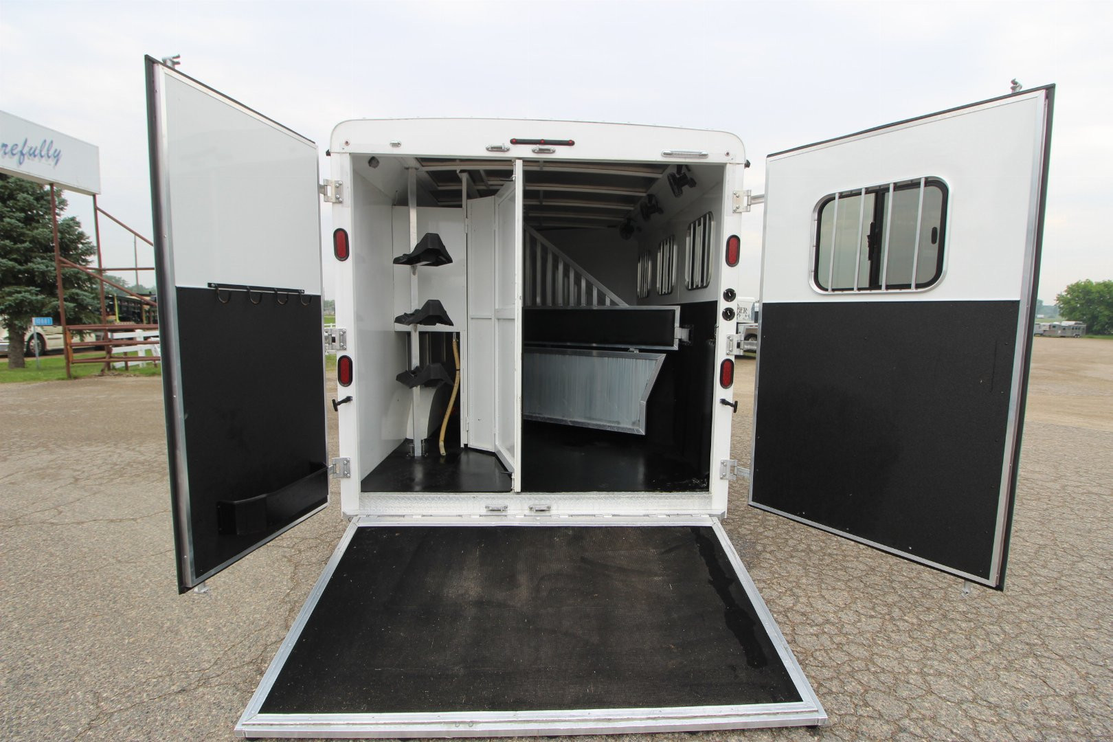 Used 2016 Bison Trailers 3HR 12' LQ Horse Trailer