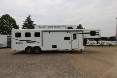 Used 2016 Bison Trailers 3HR 12' LQ Horse Trailer