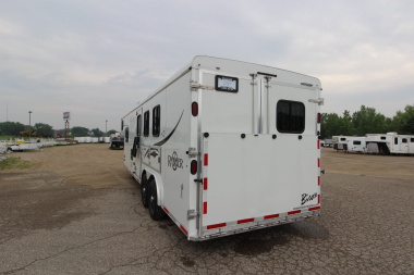 Used 2016 Bison Trailers 3HR 12' LQ Horse Trailer