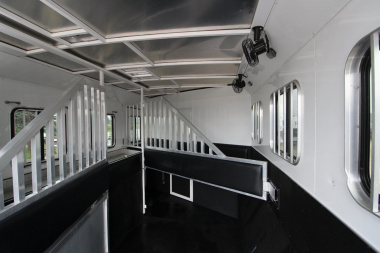 Used 2016 Bison Trailers 3HR 12' LQ Horse Trailer