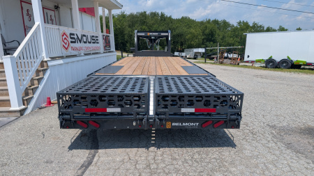 New 2025 Belmont 20+4 Deckover Gooseneck w/ Full Width Wedge Ramps
