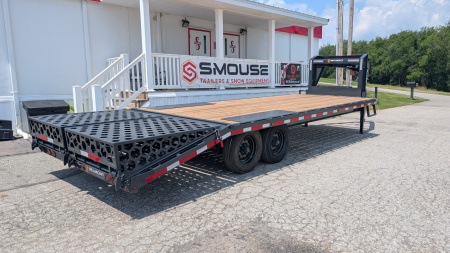 New 2025 Belmont 20+4 Deckover Gooseneck w/ Full Width Wedge Ramps